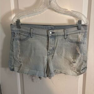 Koral Faded Blue Ripped Jean Shorts size 28 EUC
